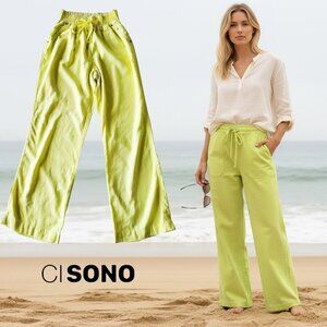 Ci Sono Linen Collection Wide Leg Pants Size L